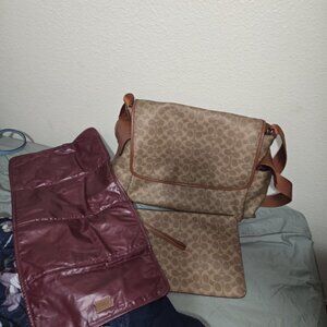 Coach Diaper bag with changing mat